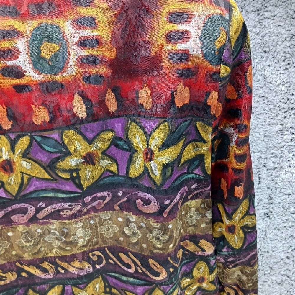 Danielle B. Vintage 1980's Women's Medium Geo Floral Printed Jacket. Lined.... - Picture 4 of 15